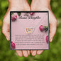 To My Bonus Daughter, Interlocking Heart Necklace