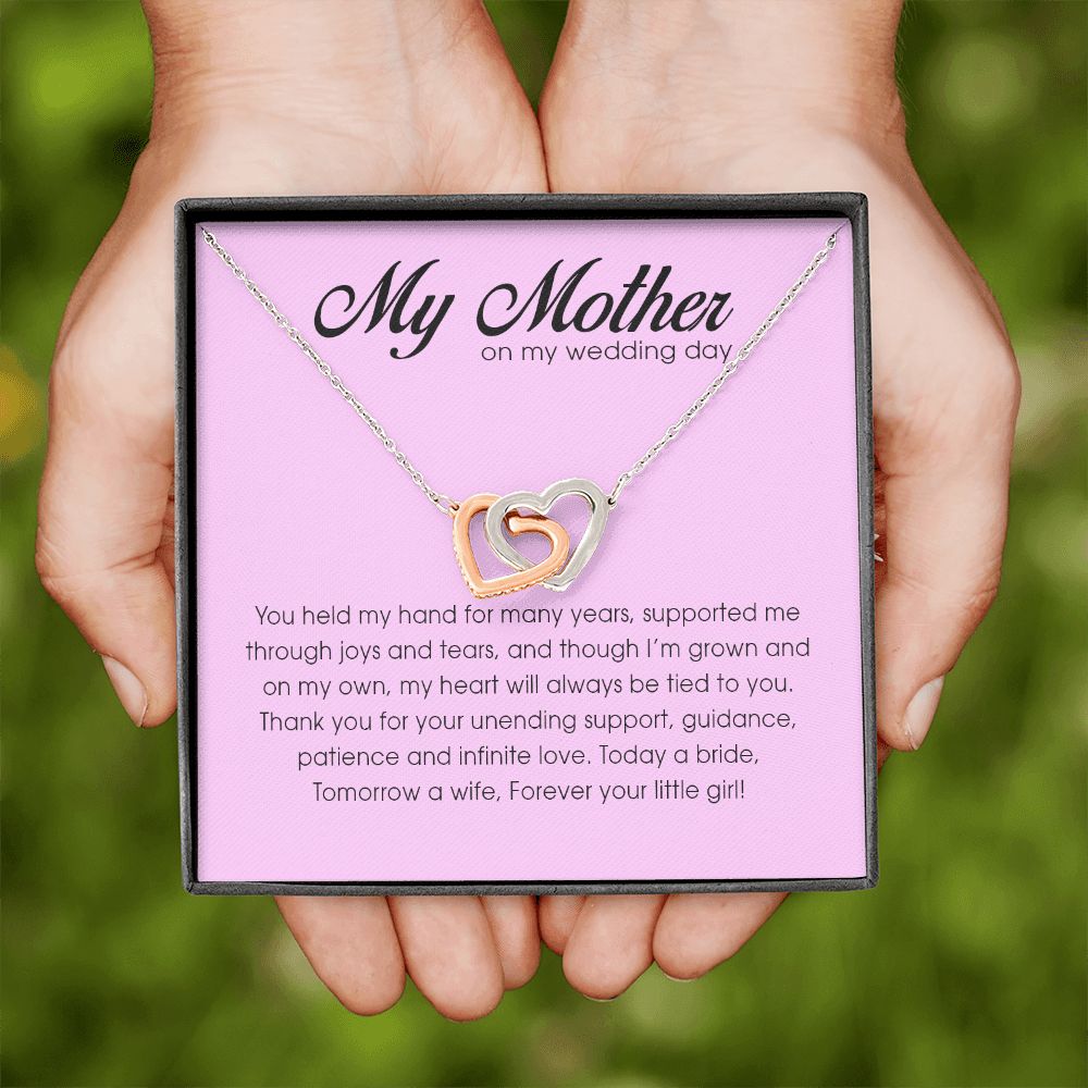 My Mother on My Wedding Day, Interlocking Heart Necklace
