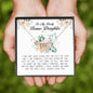 To My Lovely Bonus Daughter, Interlocking Heart Necklace