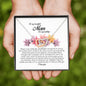 To My Beautiful Mom on My Wedding, Interlocking Heart Necklace