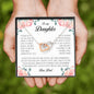 To My Daughter, Interlocking Heart Necklace, Gift from Dad