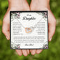 To My Daughter, Interlocking Heart Necklace, Gift from Dad