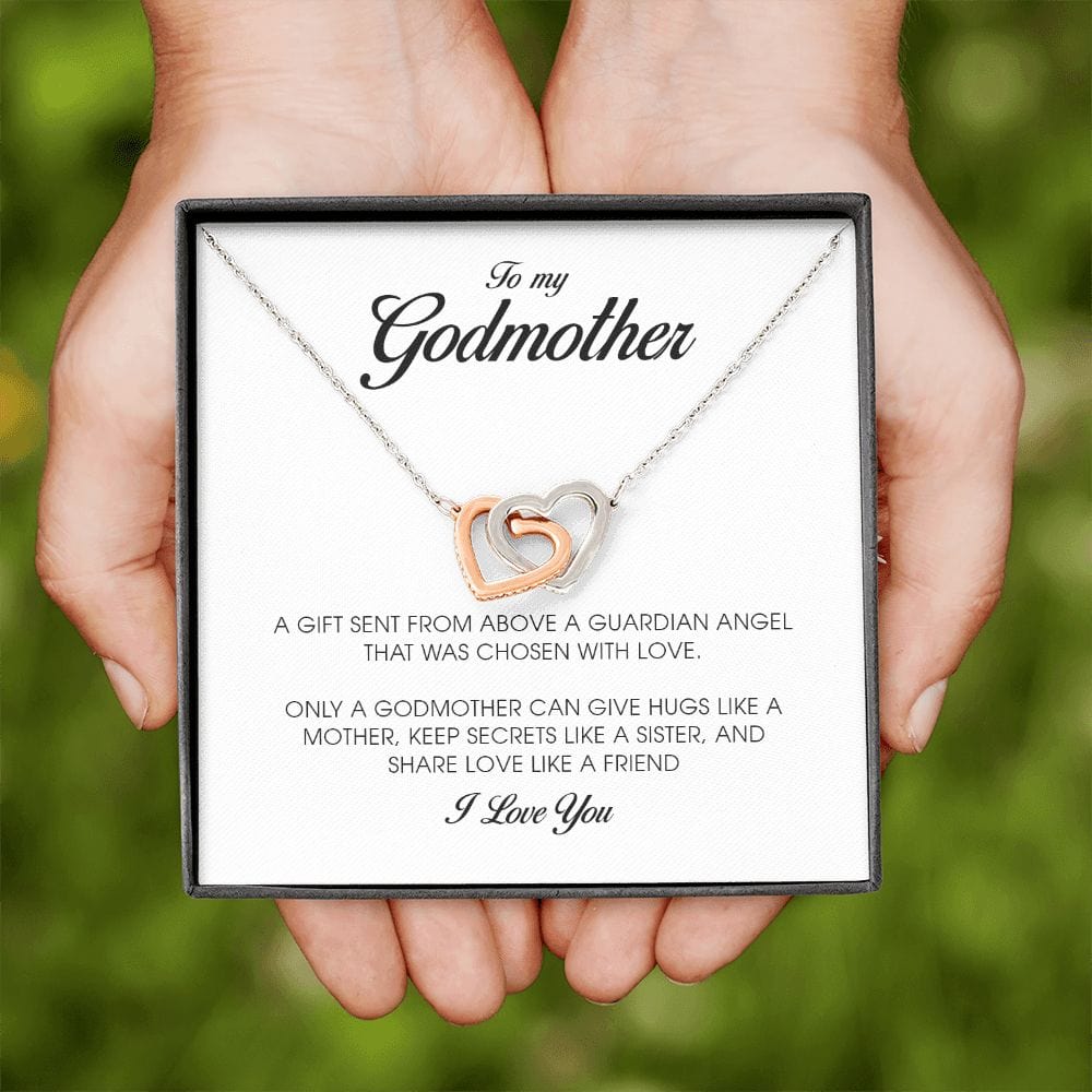 To My Godmother, Interlocking Heart Necklace