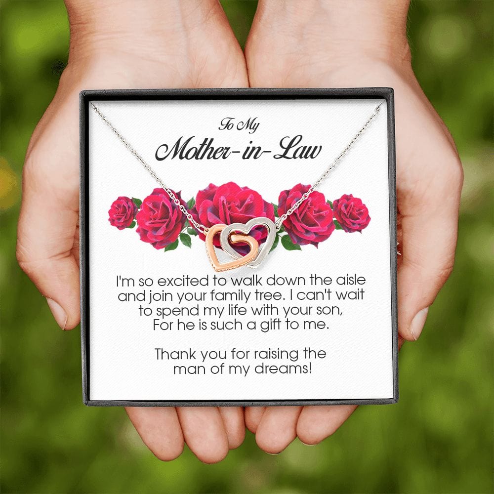 To My Mother In Law, Interlocking Heart Necklace