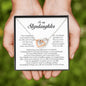 To My Stepdaughter Gift, Interlocking Heart Necklace