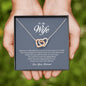To My Wife, Interlocking Heart Necklace