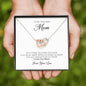 To My Adorable Mom, Interlocking Heart Necklace