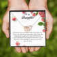 To My Daughter, Interlocking Heart Necklace