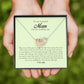 To My Beautiful Mom on My Wedding Day, Interlocking Heart Necklace