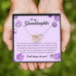 To My Granddaughter, Interlocking Heart Necklace