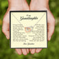 To My Granddaughter, Interlocking Heart Necklace