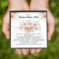 To my Badass Bonus Mom Gift, Interlocking Heart Necklace