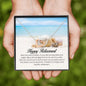 Happy Retirement Gift, Interlocking Heart Necklace