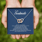 To My Soulmate, Interlocking Heart Necklace