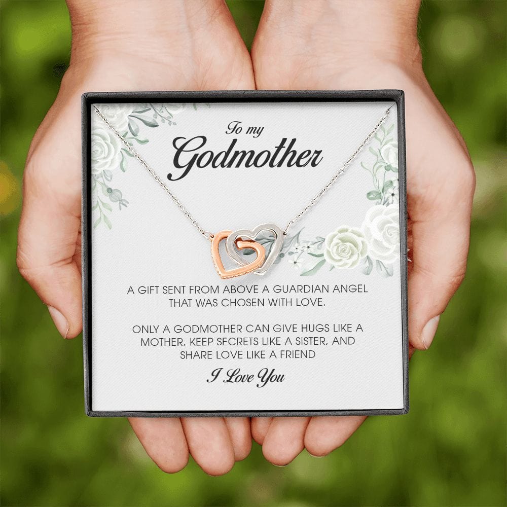 To My Godmother, Interlocking Heart Necklace
