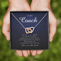 Interlocking Heart Necklace, Thank You Gift for Coach