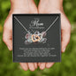 To My Mom on My Wedding Day, Interlocking Heart Necklace