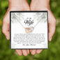To My Wife , Interlocking Heart Necklace