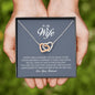 To My Wife, Interlocking Heart Necklace