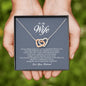 To My Wife, Interlocking Heart Necklace