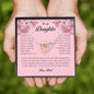 To My Daughter, Interlocking Heart Necklace, Gift from Dad