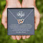 To My Wife, Interlocking Heart Necklace