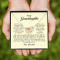 To My Granddaughter, Interlocking Heart Necklace
