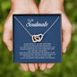 To My Soulmate, Interlocking Heart Necklace