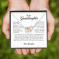 To My Granddaughter, Interlocking Heart Necklace, Gift from Grandpa