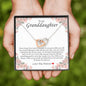 To My Granddaughter, Interlocking Heart Necklace