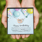 Happy 16th Birthday, Interlocking Heart Necklace