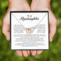 To My Stepdaughter Gift, Interlocking Heart Necklace