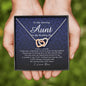 Interlocking Heart Necklace, To My Amazing Aunt on My Wedding Day, Wedding Gift from Nephew, Gift from Groom