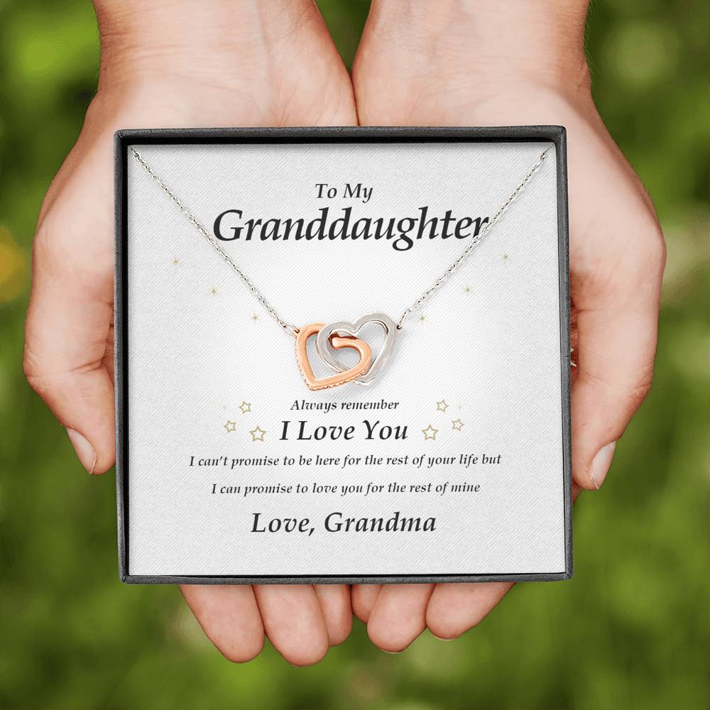 Interlocking Heart Necklace | Granddaughter Necklace