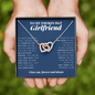 Interlocking Heart Necklace | To My Smokin Hot Girlfriend | Girlfriend Gift | Girlfriend Jewelry | Anniversary Gift For Girlfriend | Christmas Gift Idea