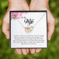 To My Wife , Interlocking Heart Necklace