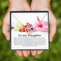 To My Daughter, Interlocking Heart Necklace