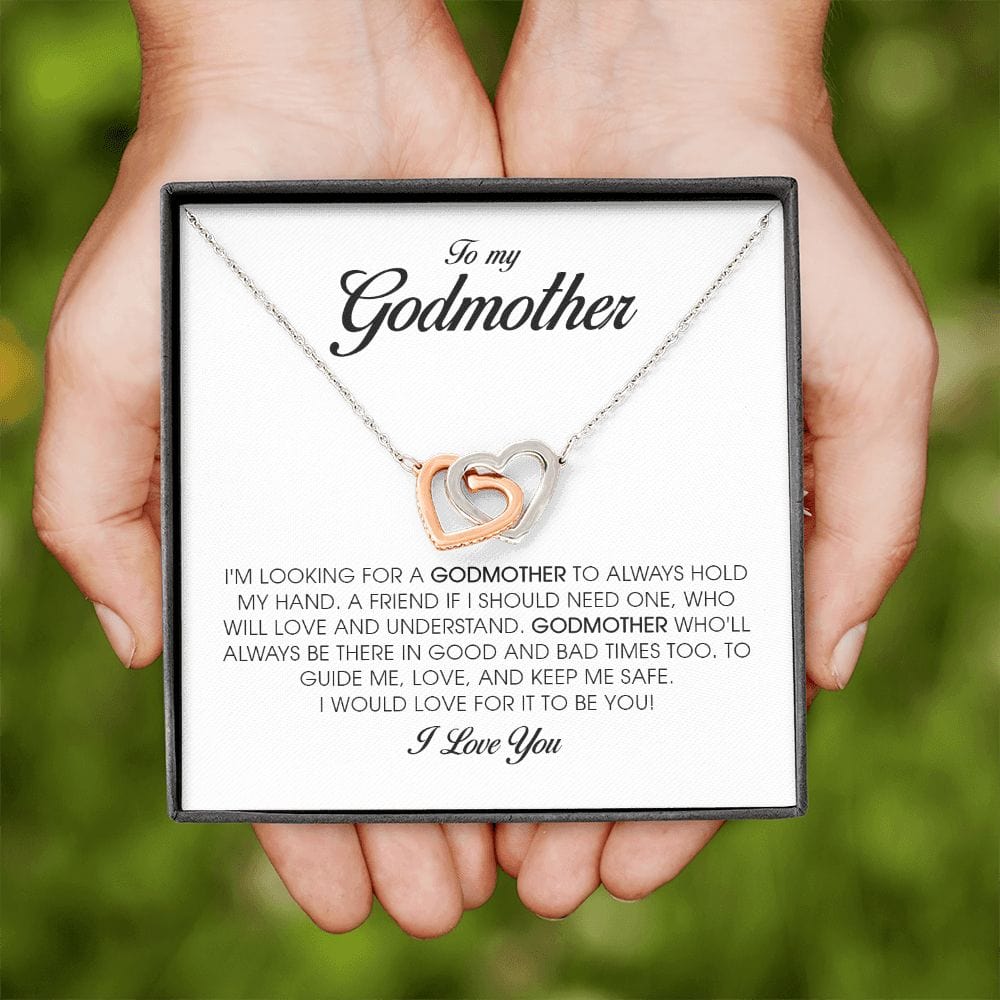 To My Godmother, Interlocking Heart Necklace