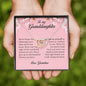 To My Granddaughter, Interlocking Heart Necklace