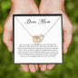 Dear Mom Gift, Interlocking Heart Necklace