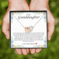 To My Granddaughter, Interlocking Heart Necklace