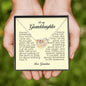 To My Granddaughter, Interlocking Heart Necklace