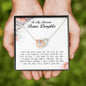 To My Awesome Bonus Daughter, Interlocking Heart Necklace