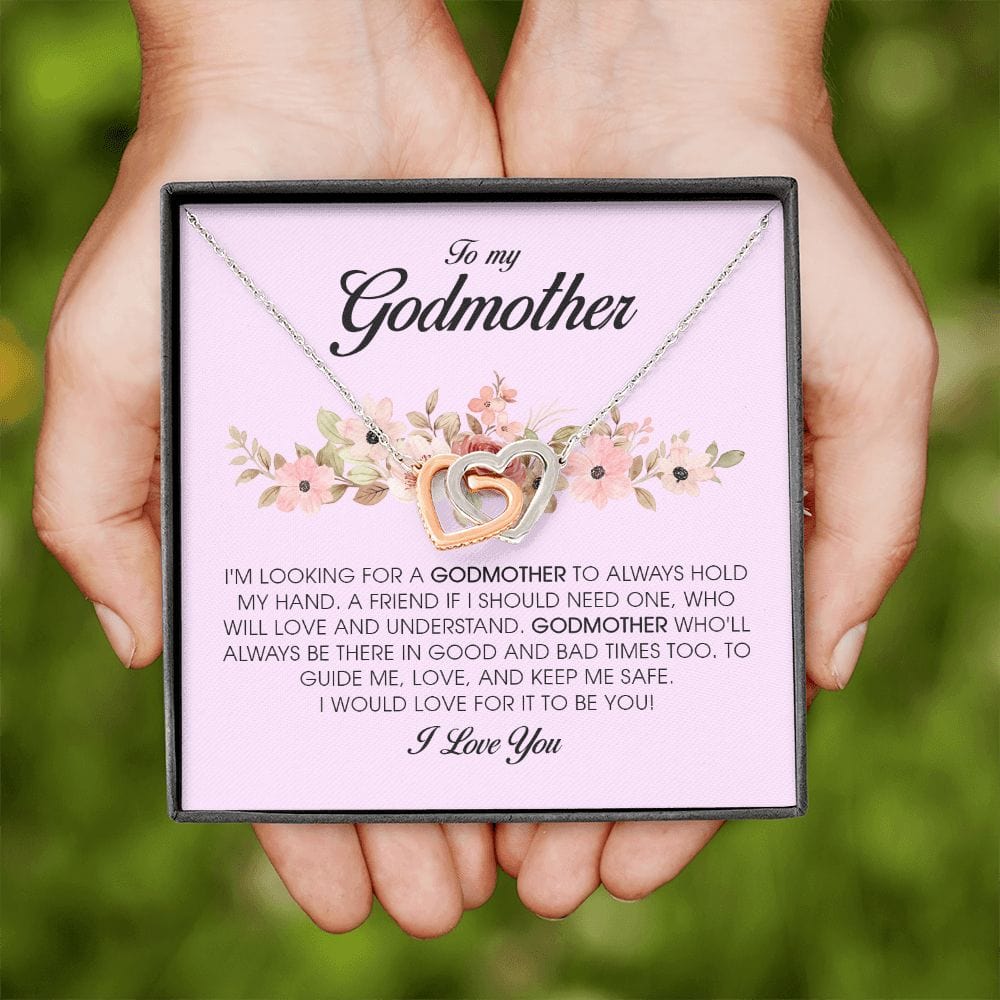 To My Godmother, Interlocking Heart Necklace