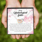 To My Unbiological Sister, Interlocking Heart Necklace