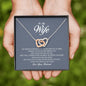 To My Wife, Interlocking Heart Necklace