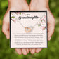 To My Granddaughter, Interlocking Heart Necklace