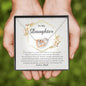 Interlocking Heart Necklace, Daughter Gift from Dad