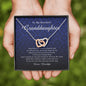 Interlocking Heart Necklace, To My Beautiful Granddaughter, With Love From Grandpa