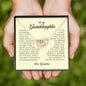 To My Granddaughter, Interlocking Heart Necklace